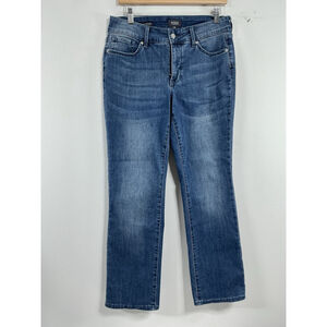 Womans Excellent Cond. NYDJ Marilyn Straight Lift Tuck Blue Jeans 8P 0067/X-2